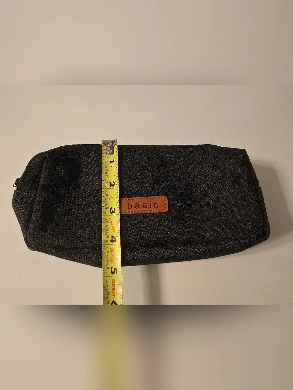 Black Zippered Pencil Case Pouch, Solid School Supply for Boys & Girls